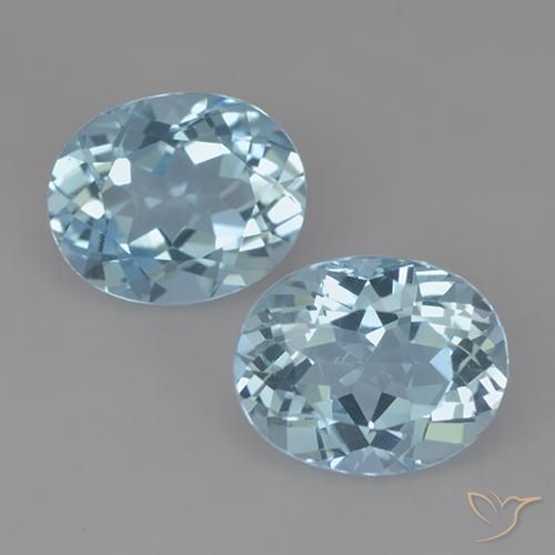 7.13ctw Naturel Bleu ciel Topaze, ovale, VVS