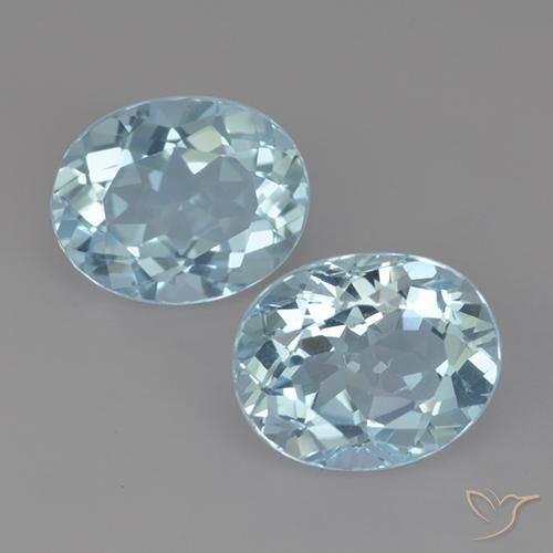 6.99ctw Naturel Bleu ciel Topaze, ovale, VVS