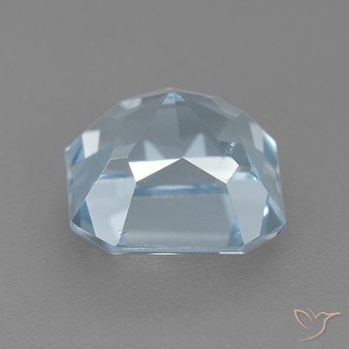 Topaze Bleu ciel naturelle Octogone / coupe Émeraude, 3.27 ct, VVS-VS