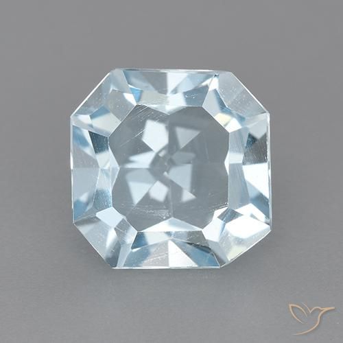 2.38ct Naturel Bleu ciel Topaze, Taille émeraude, VVS-VS