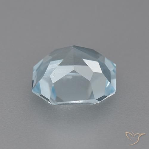 Topaze Bleu ciel naturelle Octogone / coupe Émeraude, 2.38 ct, VVS-VS