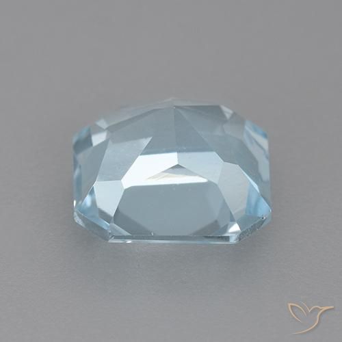 Topaze Bleu ciel naturelle Octogone / coupe Émeraude, 2.67 ct, VVS