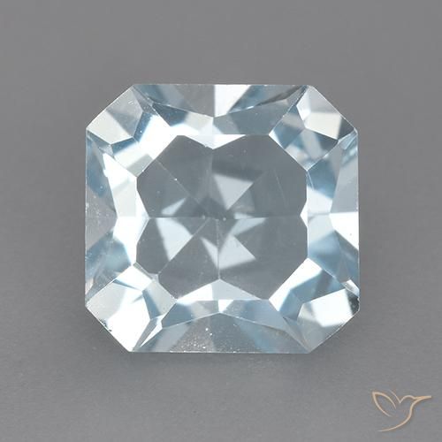 2.78ct Naturel Bleu ciel Topaze, Taille émeraude, VVS-VS