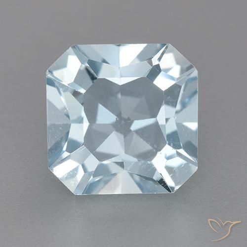 2.93ct Naturel Bleu ciel Topaze, Taille émeraude, VVS-VS
