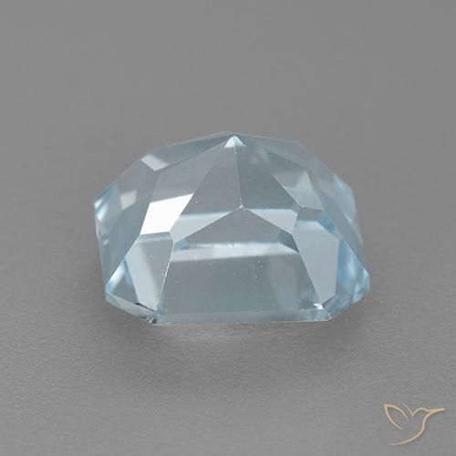 Topaze Bleu ciel naturelle Octogone / coupe Émeraude, 3.13 ct, VVS-VS