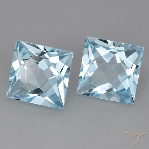 Shop natural 6.31ct Bleu ciel Topaze gems, Carré, from Brésil at GemSelect. In stock, global shipping!
