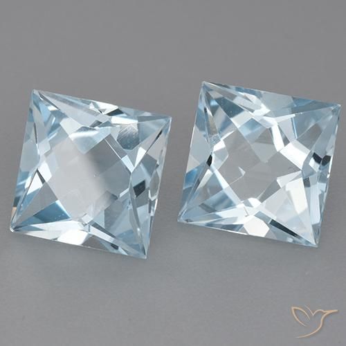 Shop natural 6.22ct Bleu ciel Topaze gems, Carré, from Brésil at GemSelect. In stock, global shipping!