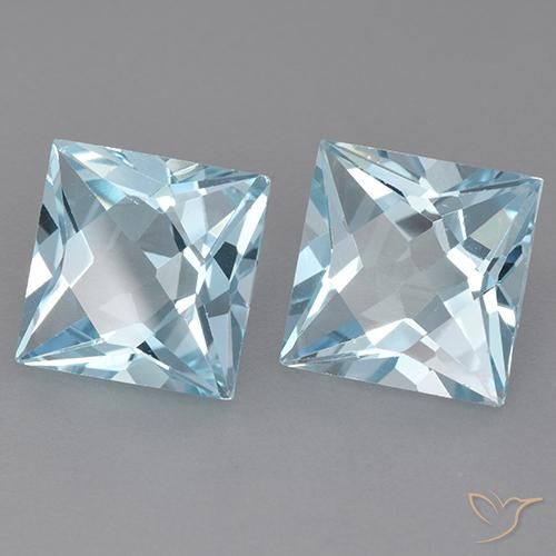 Shop natural 5.92ct Bleu ciel Topaze gems, Carré, from Brésil at GemSelect. In stock, global shipping!