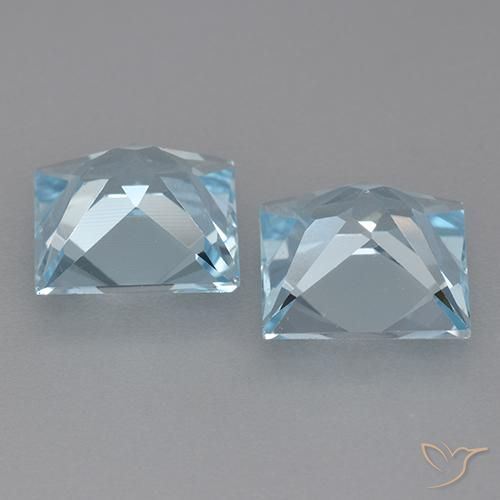 Shop natural 5.92ct Bleu ciel Topaze gems, Carré, from Brésil at GemSelect. In stock, global shipping!
