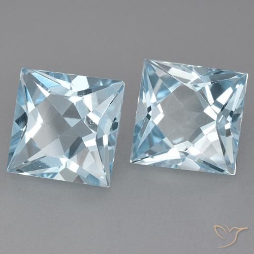 Shop natural 6.29ct Bleu ciel Topaze gems, Carré, from Brésil at GemSelect. In stock, global shipping!
