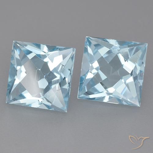 Shop natural 6.58ct Bleu ciel Topaze gems, Carré, from Brésil at GemSelect. In stock, global shipping!