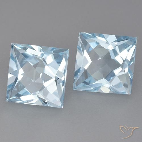 Shop natural 6.11ct Bleu ciel Topaze gems, Carré, from Brésil at GemSelect. In stock, global shipping!