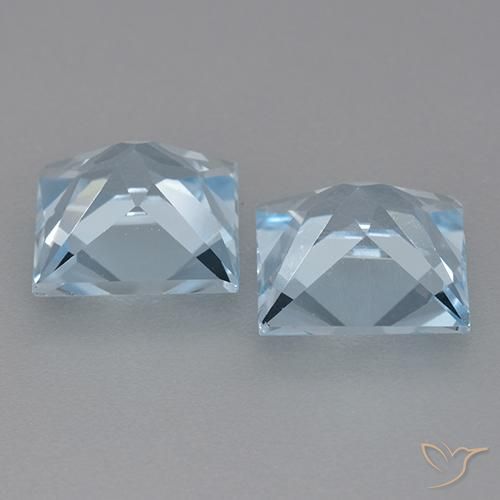 Shop natural 6.11ct Bleu ciel Topaze gems, Carré, from Brésil at GemSelect. In stock, global shipping!
