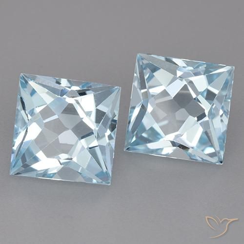 Shop natural 6.59ct Bleu ciel Topaze gems, Carré, from Brésil at GemSelect. In stock, global shipping!