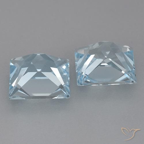 Shop natural 6.59ct Bleu ciel Topaze gems, Carré, from Brésil at GemSelect. In stock, global shipping!