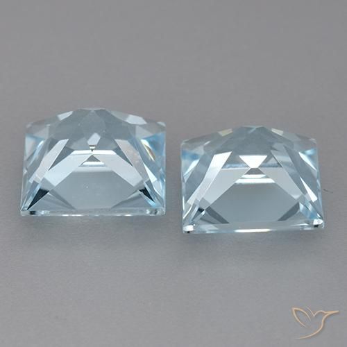 Shop natural 6.20ct Bleu ciel Topaze gems, Carré, from Brésil at GemSelect. In stock, global shipping!