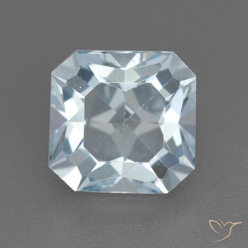 2.78ct Naturel Bleu ciel Topaze, Taille émeraude, VVS-VS