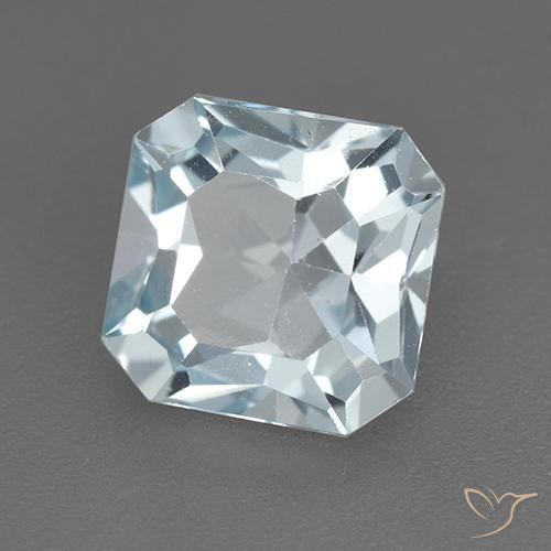 Topaze Bleu ciel naturelle Octogone / coupe Émeraude, 2.78 ct, VVS-VS