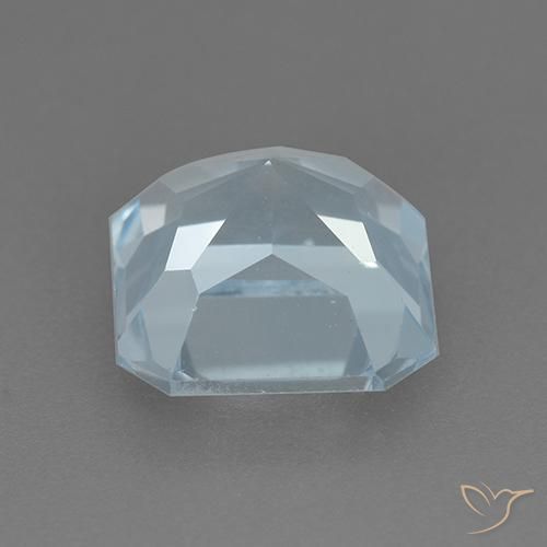 Topaze Bleu ciel naturelle Octogone / coupe Émeraude, 3.25 ct, VVS