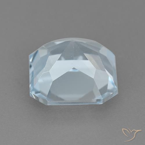Topaze Bleu ciel naturelle Octogone / coupe Émeraude, 2.89 ct, VVS
