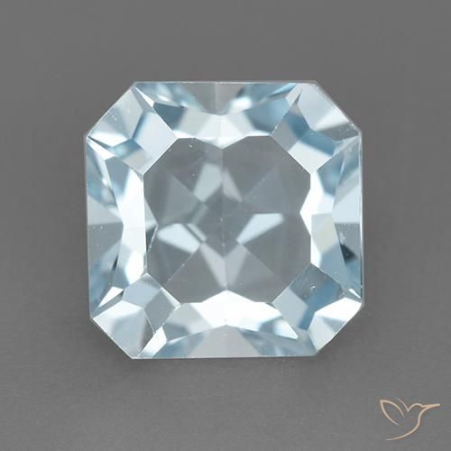 2.87ct Naturel Bleu ciel Topaze, Taille émeraude, VVS