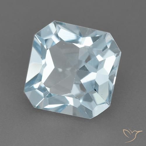 Topaze Bleu ciel naturelle Octogone / coupe Émeraude, 2.87 ct, VVS