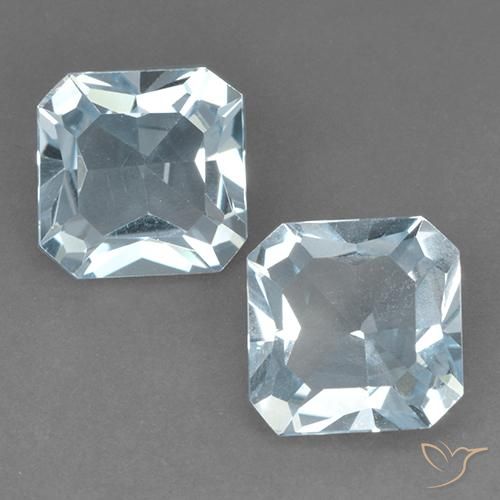 5.52ctw Naturel Bleu ciel Topaze, Taille émeraude, VVS-VS