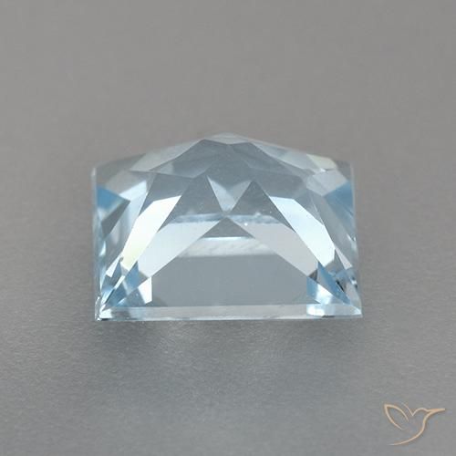 Topaze bleue naturelle carré, 2,89 ct, VVS-VS