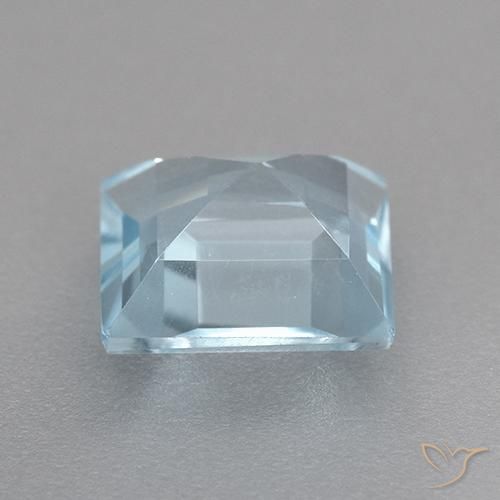 Topaze Bleu ciel naturelle Carré, 2.55 ct, VVS
