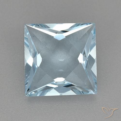 2.79ct Naturel Bleu ciel Topaze, Carré, VVS