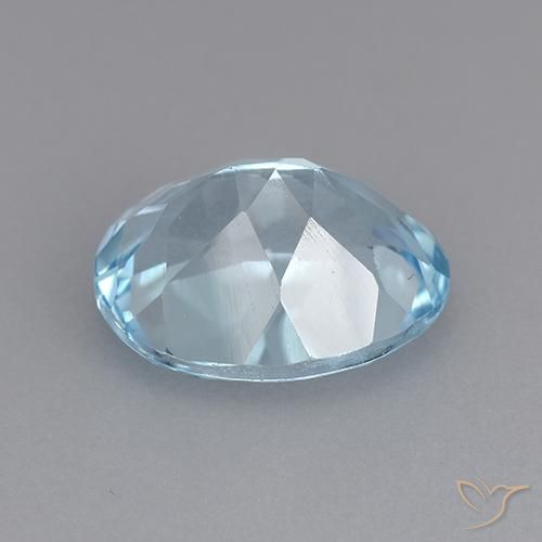 Topaze Bleu ciel naturelle ovale, 3.44 ct, VVS-VS