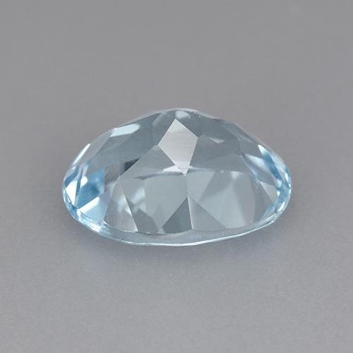 Topaze bleue naturelle coupe ovale, 3,19 ct, VVS