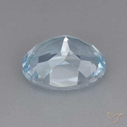 Topaze Bleu ciel naturelle ovale, 3.65 ct, VVS