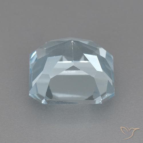 Topaze Bleu ciel naturelle Octogone / coupe Émeraude, 3.22 ct, VVS