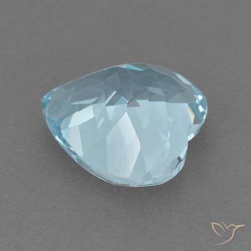 Topaze Bleu ciel naturelle Cœur, 3.98 ct, VVS-VS