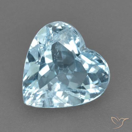 4.47ct Naturel Bleu ciel Topaze, Cœur, VVS-VS