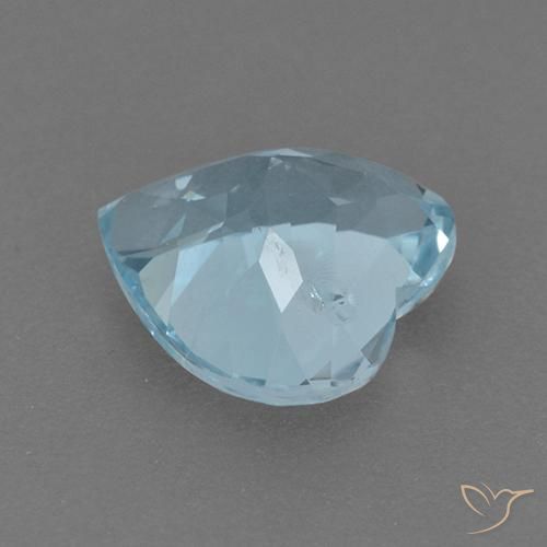 Topaze Bleu ciel naturelle Cœur, 4.47 ct, VVS-VS