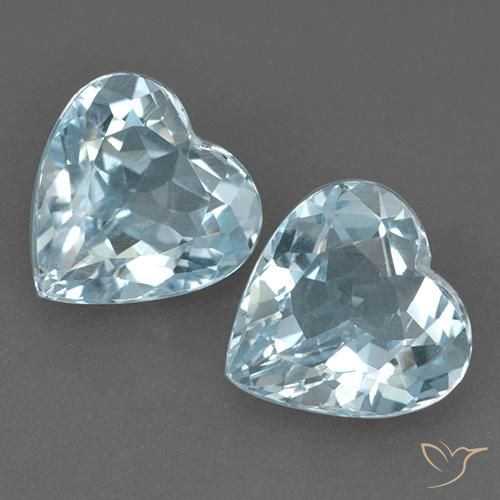 8.85ctw Naturel Bleu ciel Topaze, Cœur, VVS-VS