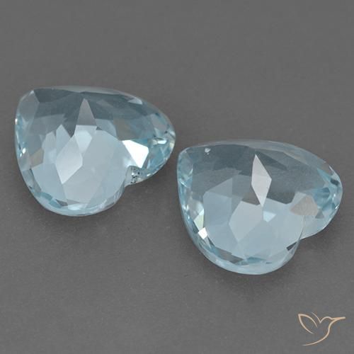 Shop natural 8.85ct Bleu ciel Topaze gems, Cœur, from Cambodge at GemSelect. In stock, global shipping!