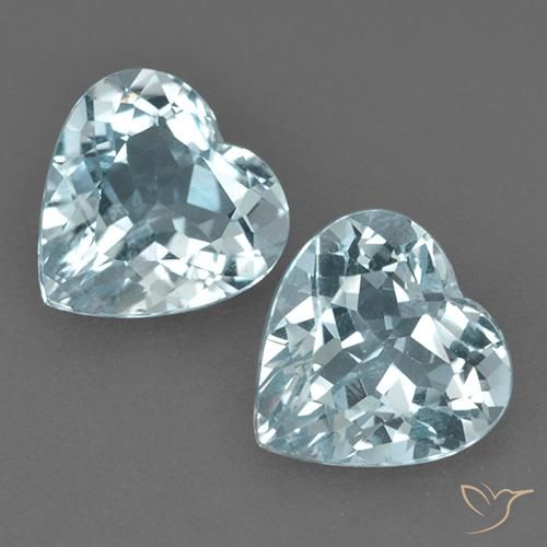 8.26ctw Naturel Bleu ciel Topaze, Cœur, VVS-VS