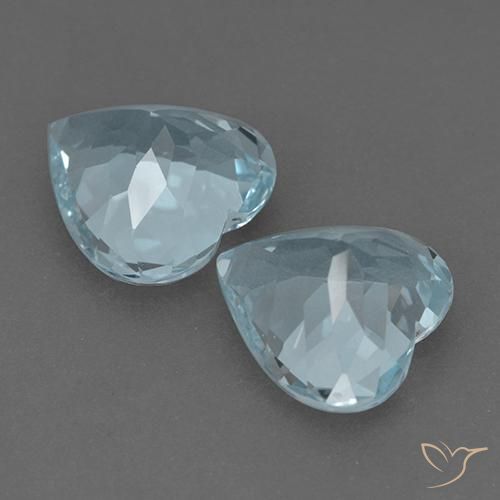 Shop natural 8.04ct Bleu ciel Topaze gems, Cœur, from Cambodge at GemSelect. In stock, global shipping!