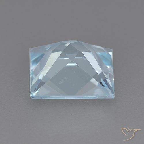 Topaze Bleu ciel naturelle Carré, 2.76 ct, VVS-VS