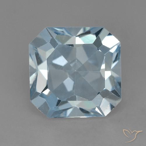 3.06ct Naturel Bleu ciel Topaze, Taille émeraude, VVS-VS