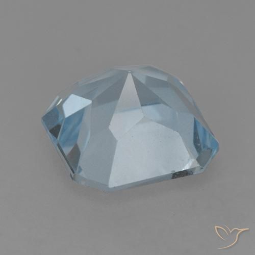 Topaze Bleu ciel naturelle Octogone / coupe Émeraude, 3.06 ct, VVS-VS