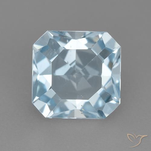 3.09ct Naturel Bleu ciel Topaze, Taille émeraude, VVS-VS