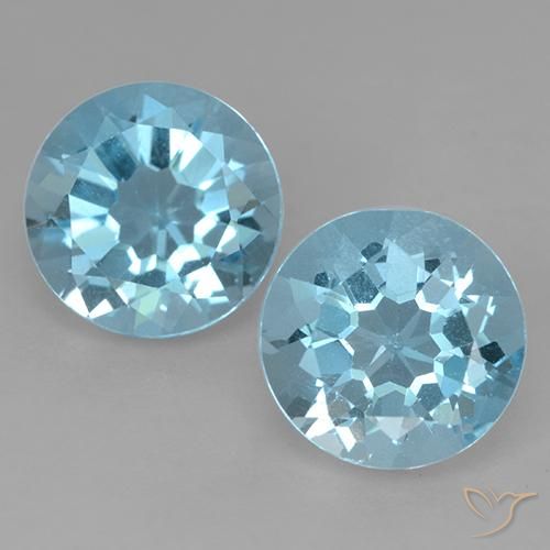 4.75ctw Naturel Bleu Suisse Topaze, Tour, VS