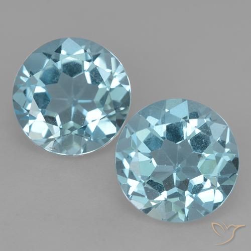 4.98ctw Naturel Bleu Suisse Topaze, Tour, VS