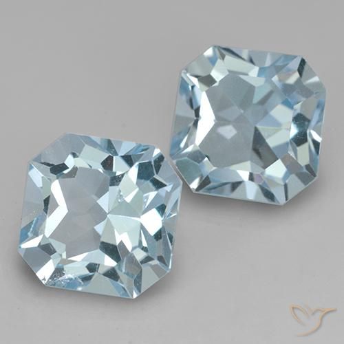 Shop natural 8.49ct Bleu ciel Topaze gems, Octogone / coupe Émeraude, from Brésil at GemSelect. In stock, global shipping!