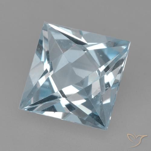 Topaze Bleu ciel naturelle Carré, 2.04 ct, VVS