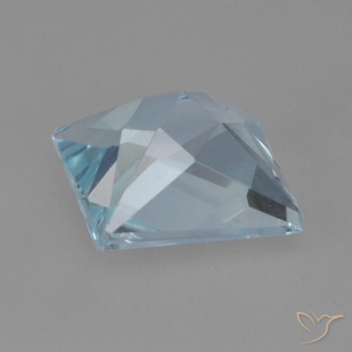 Topaze Bleu ciel naturelle Carré, 2.04 ct, VVS